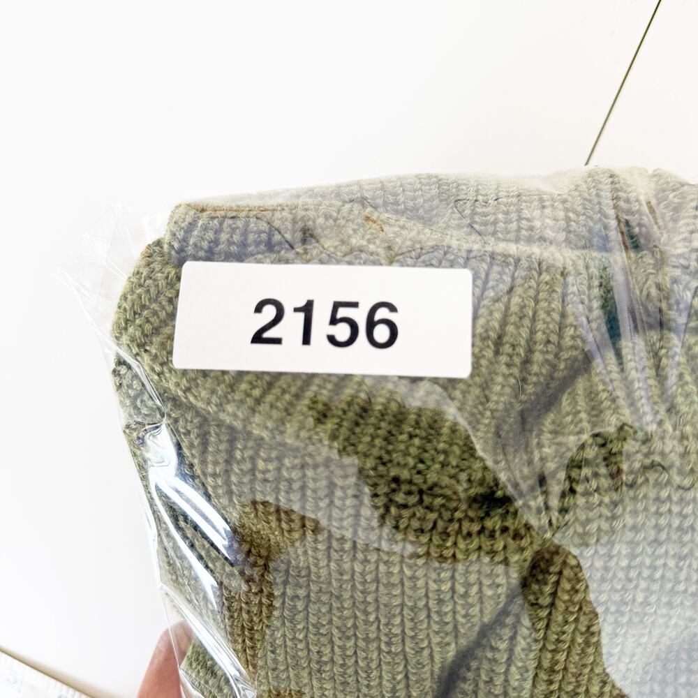Velvet by Graham & Spencer Teagan Mock Neck Sweater Wool Green Yellow Stripe - L - Picture 9 of 9